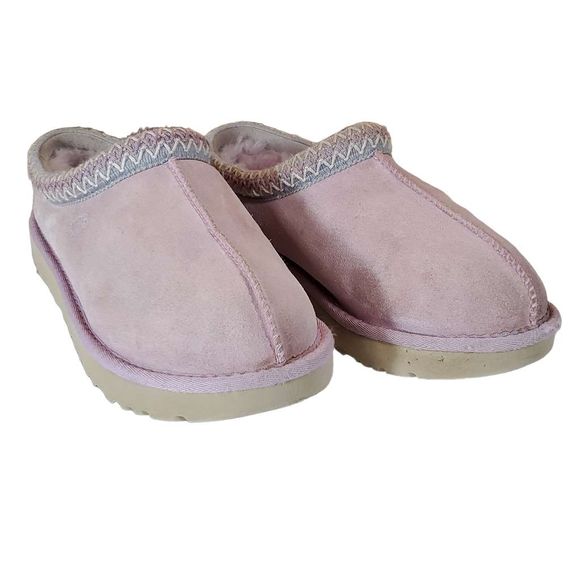 Ugg Womens Tasman Classic Slip On Slippers Slides Low Pink Fur Size 8 - Picture 4 of 13